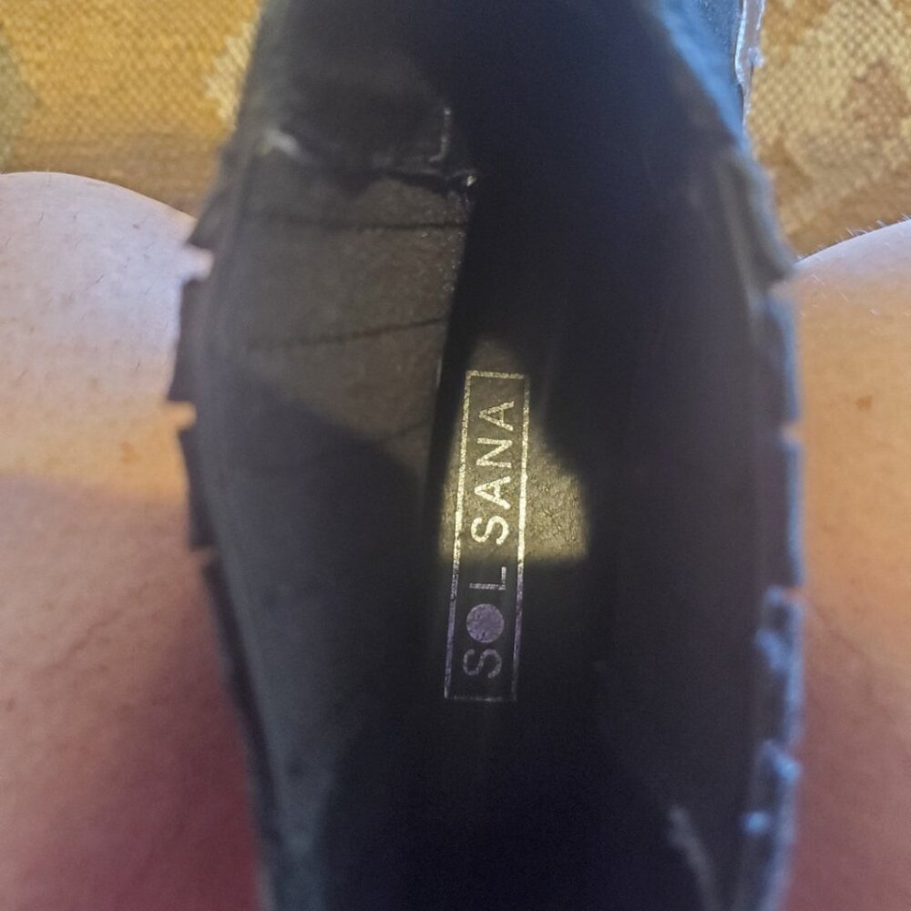 Black/silver suede booties - Picture 5 of 8